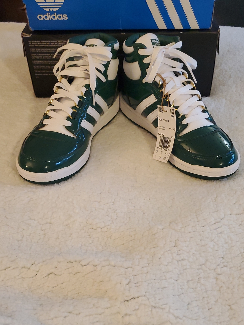 NWB/NWT adidas Top Ten RB - MEN'S SZ 8 - Dark Green/Cloud White/Gold Metallic